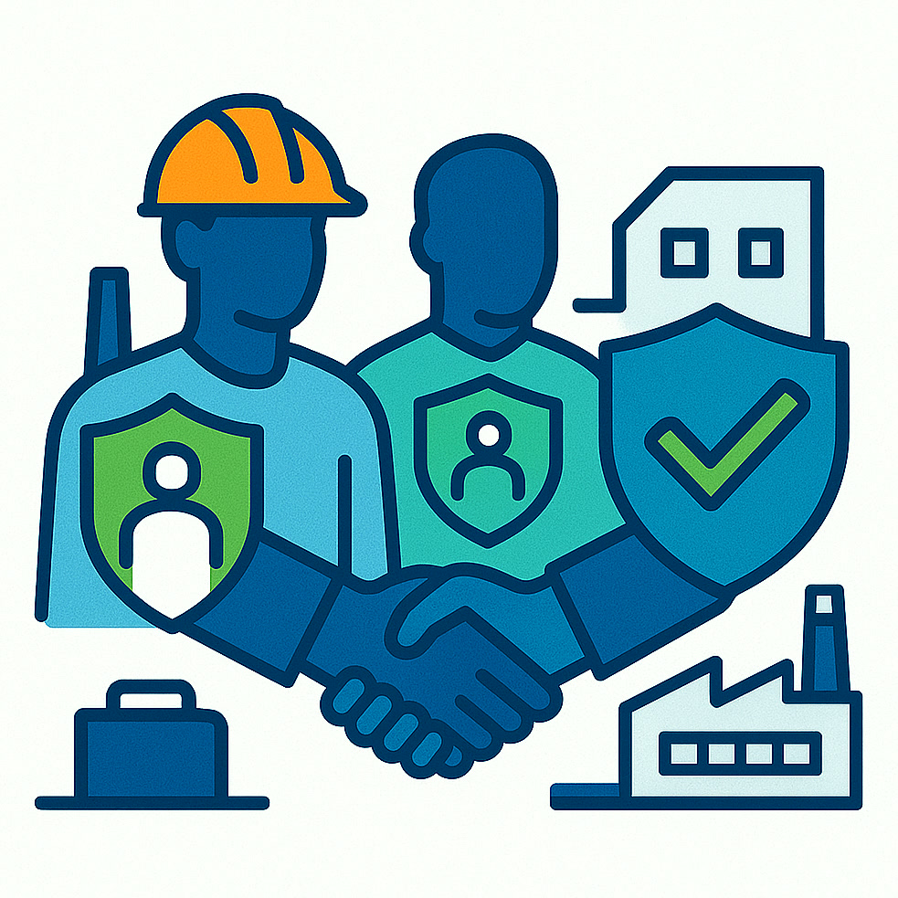 Illustration of human rights, fair labor, safety and workplace responsibility